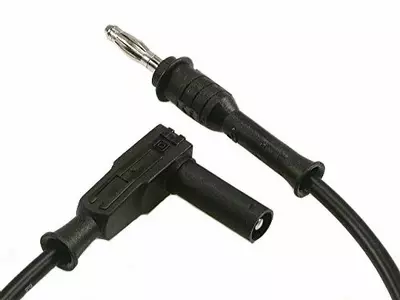 PJP 2042 Right Angle to Straight Banana Plug Lead